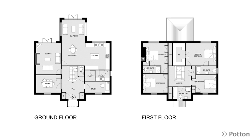 UK House and Floor Plans Self Build Plans Potton