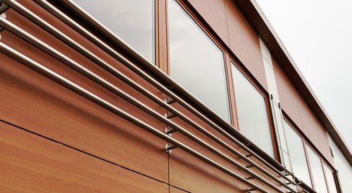 Rainscreen facade, Suspended ventilated facade, Benchmark Kingspan, Benchmark Karrier (HPL), KS1000 AWP