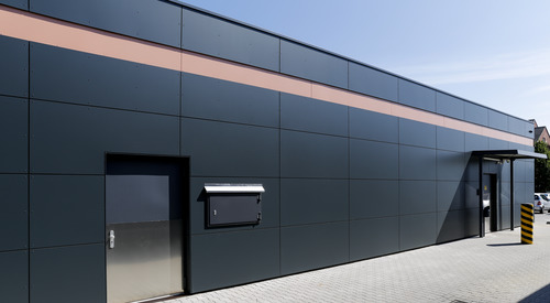 Rainscreen facade, Suspended ventilated facade, Benchmark Kingspan, Benchmark Karrier (HPL)