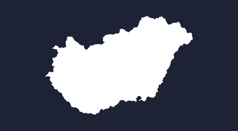 Magyarország térképe kék háttéren